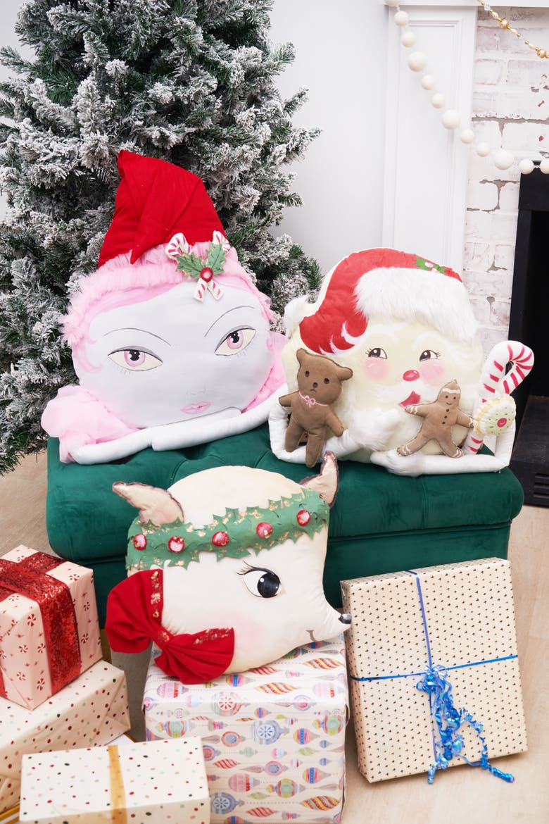 Rein Zombinaland Christmas XMAS Decorative Soft Figurine Pillow, Alternate, color, Beige