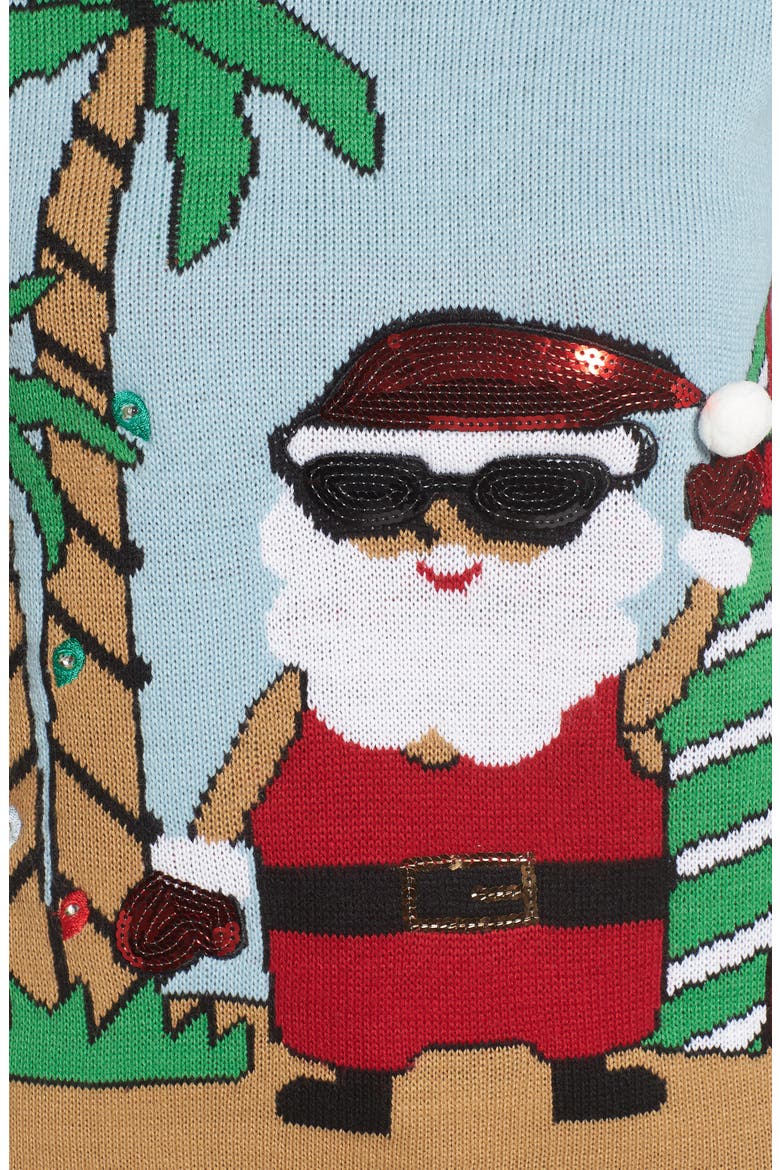 Beach Santa Sweater, Alternate, color, BEACH SANTA CLAUS