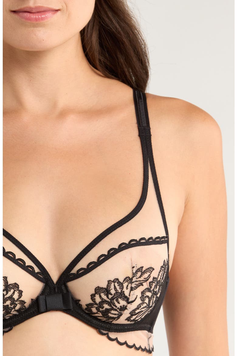 Romance Full Coverage Plunge Bra, Alternate, color, LIGHT TATOO