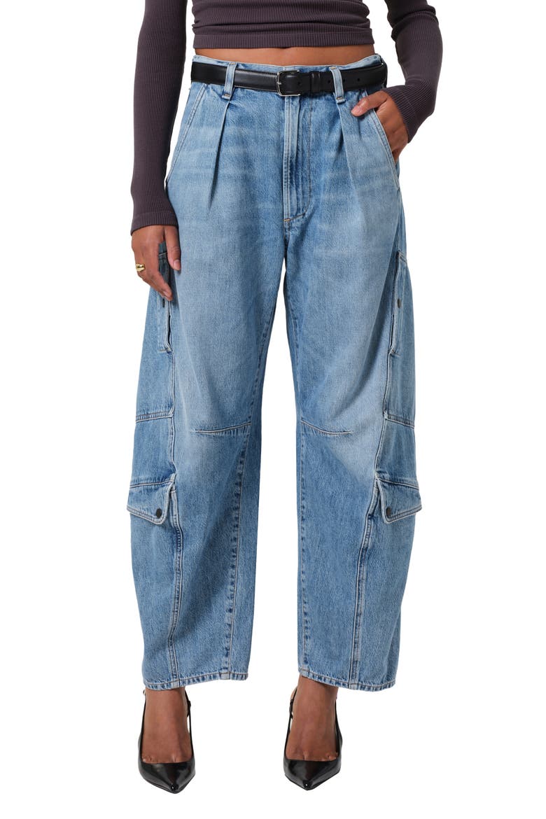 Flight Barrel Leg Jeans, Main, color, ZENITH