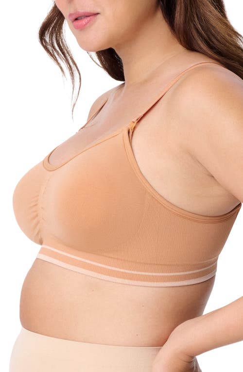 Motherhood Maternity Maternity Seamless Nursing And Hands-free Pumping Bra In Brown
