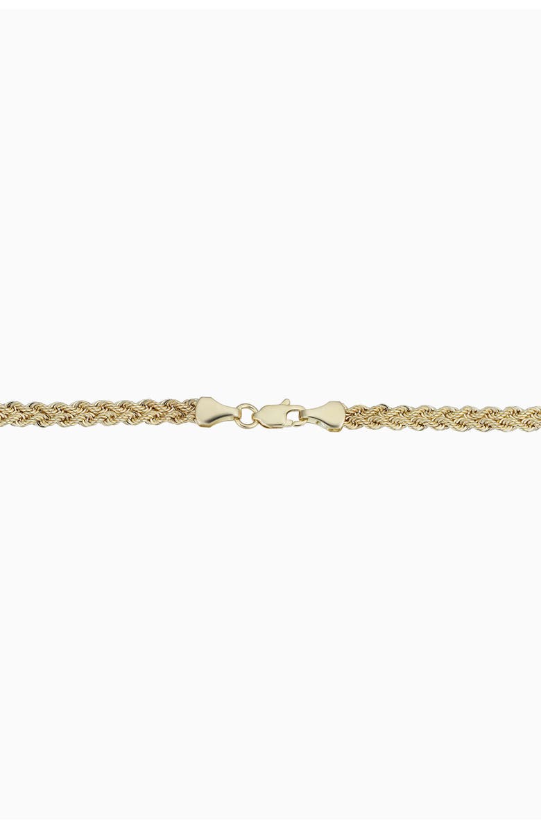 Oradina 14K Yellow Gold Roman Double Rope Bracelet, Alternate, color, 