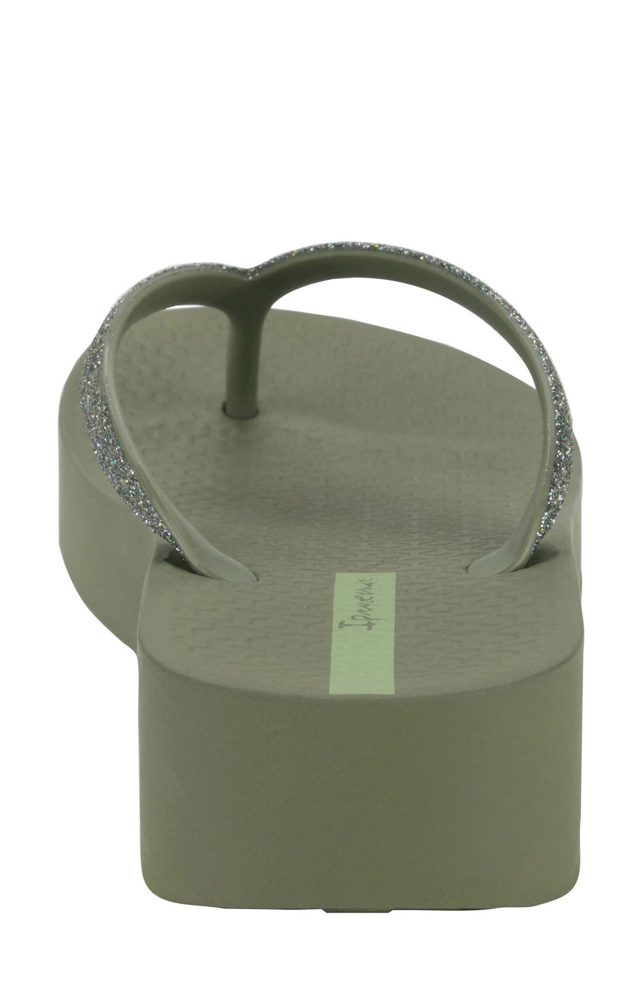 Ipanema Ipa Glitter Wedge Flip Flop, Alternate, color, Ar594