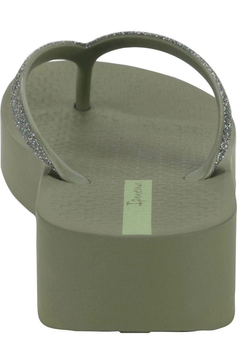 Ipanema Ipa Glitter Wedge Flip Flop, Alternate, color, Ar594