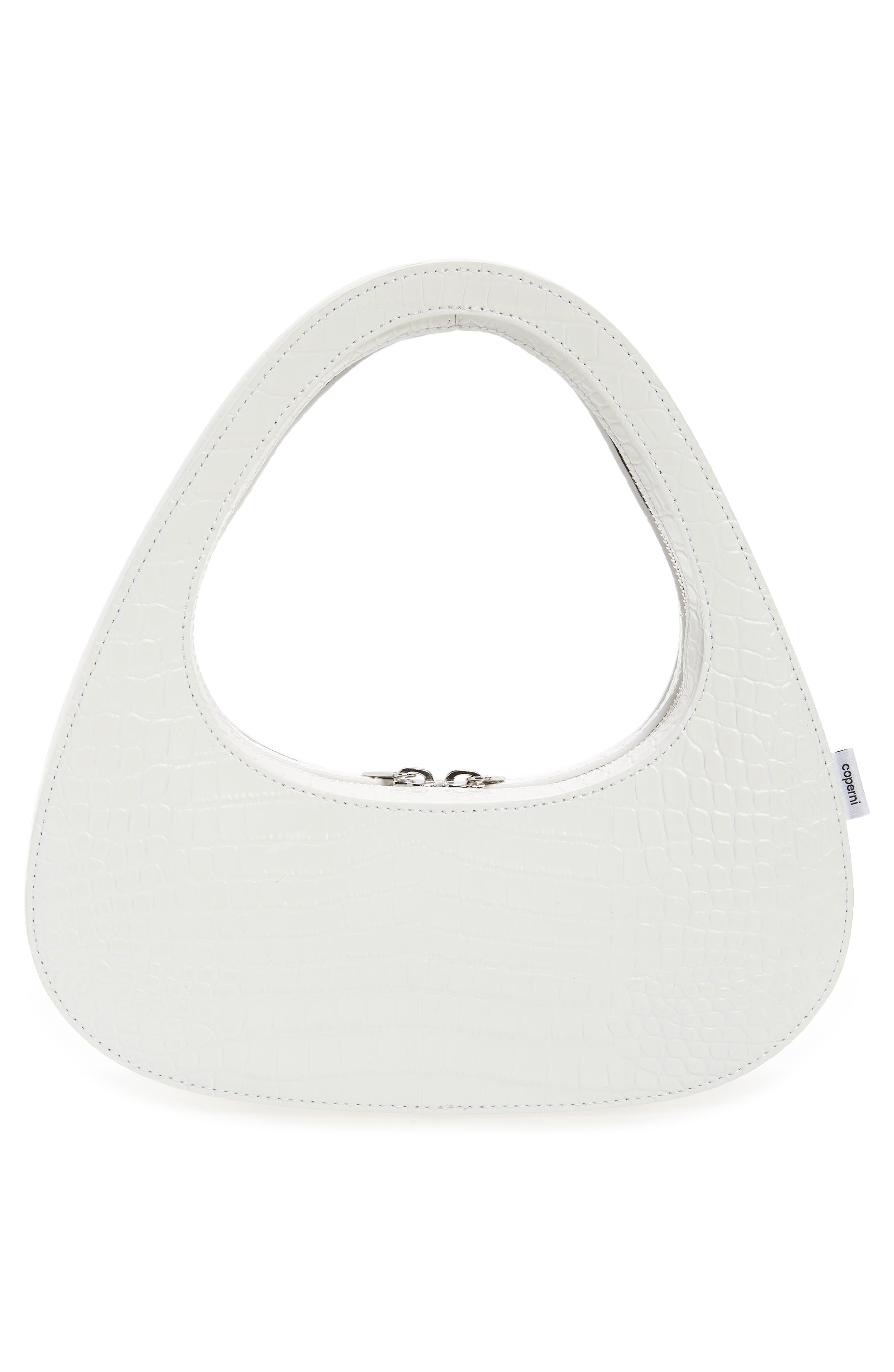 Coperni Swipe Baguette Croc Embossed Leather Bag, Alternate, color, 