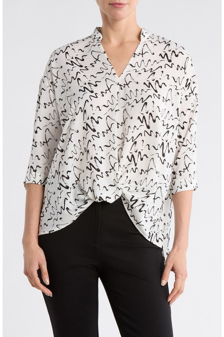 V-Neck Untuck Top, Main, color, WHITE