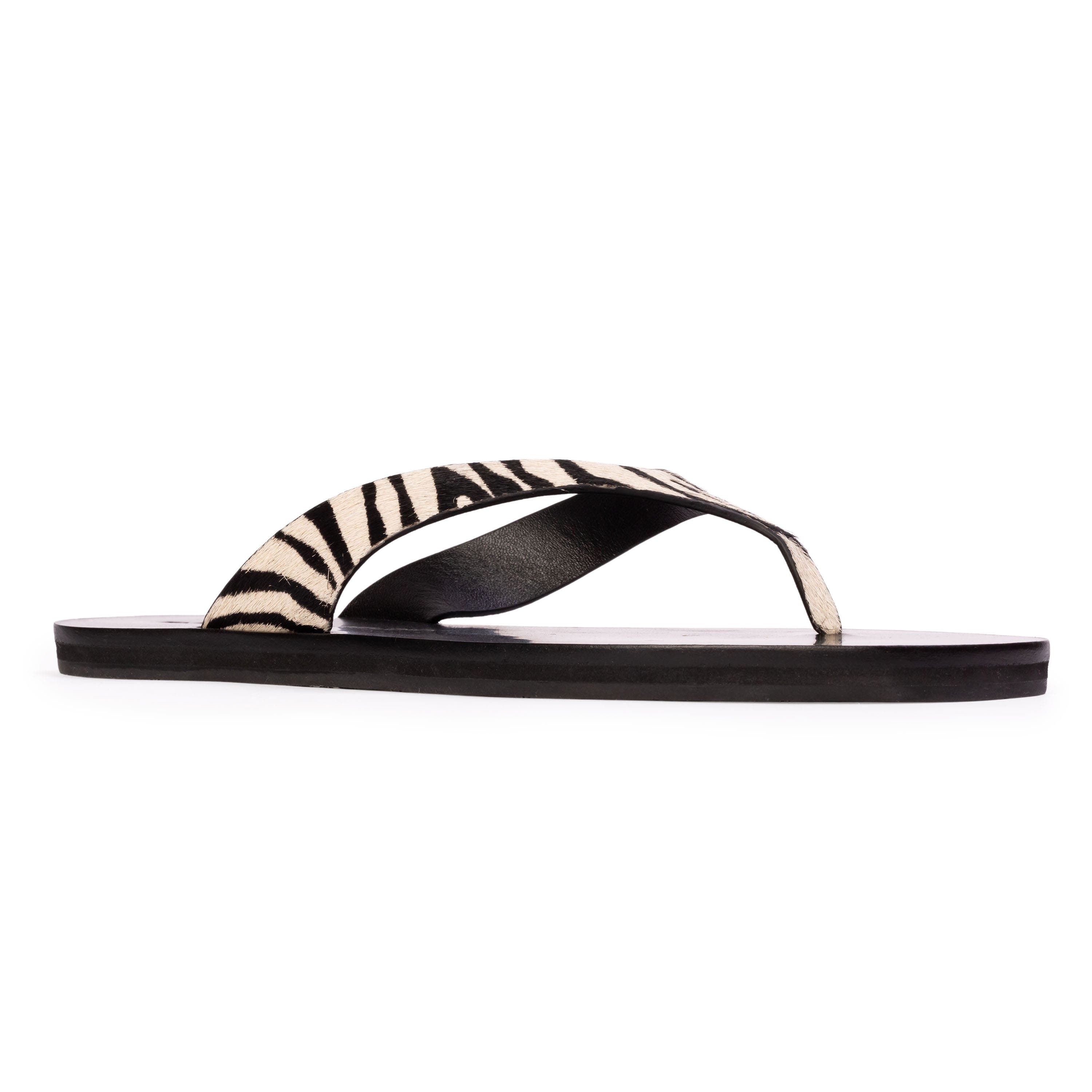 Bae Ponyhair Flip Flop, Alternate, color, Zebra Pony Hair