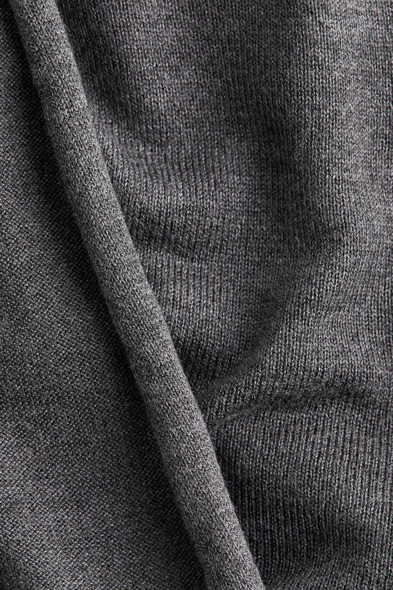 Scarf-collar Dress, Alternate, color, Dark gray melange