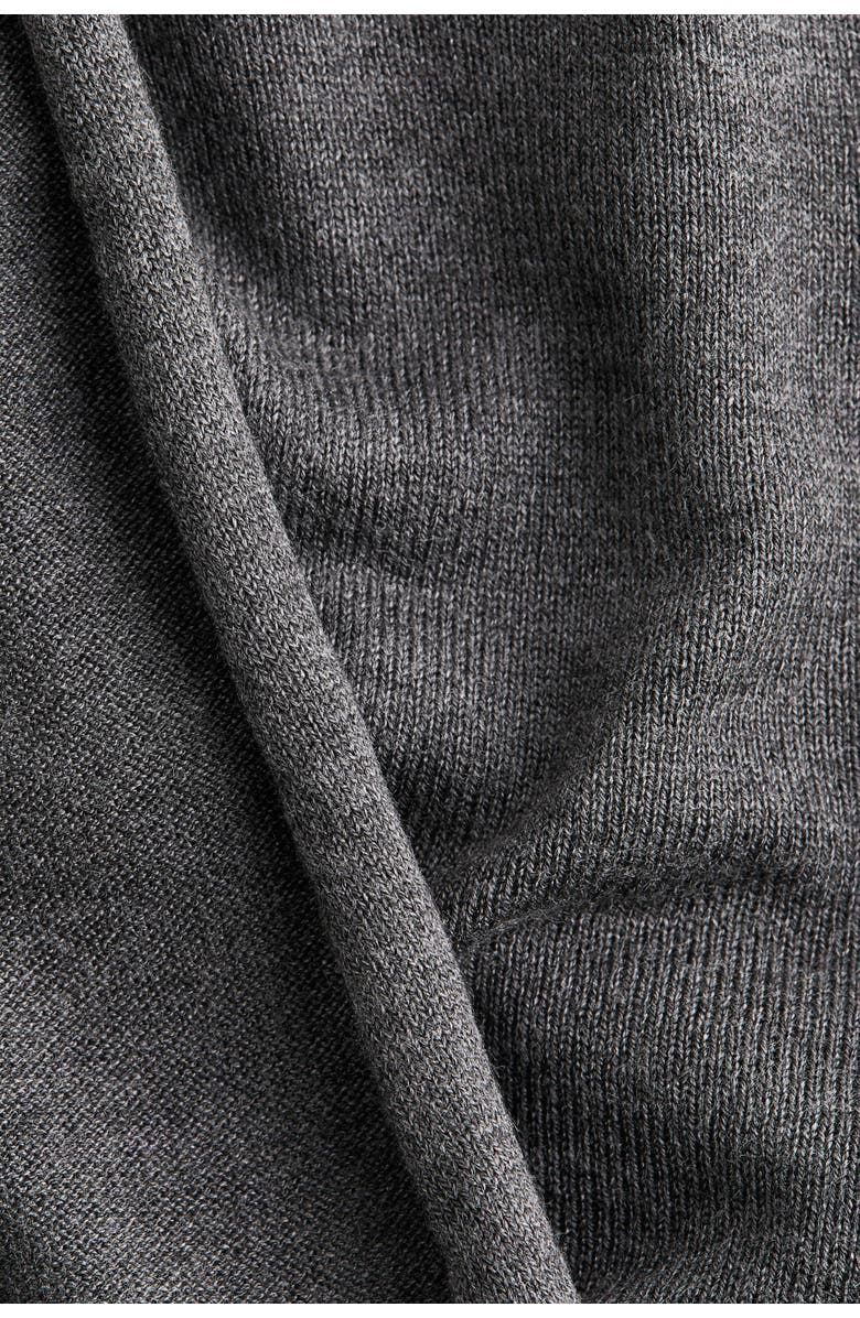 H&M Scarf-collar Dress, Alternate, color, Dark Gray Melange