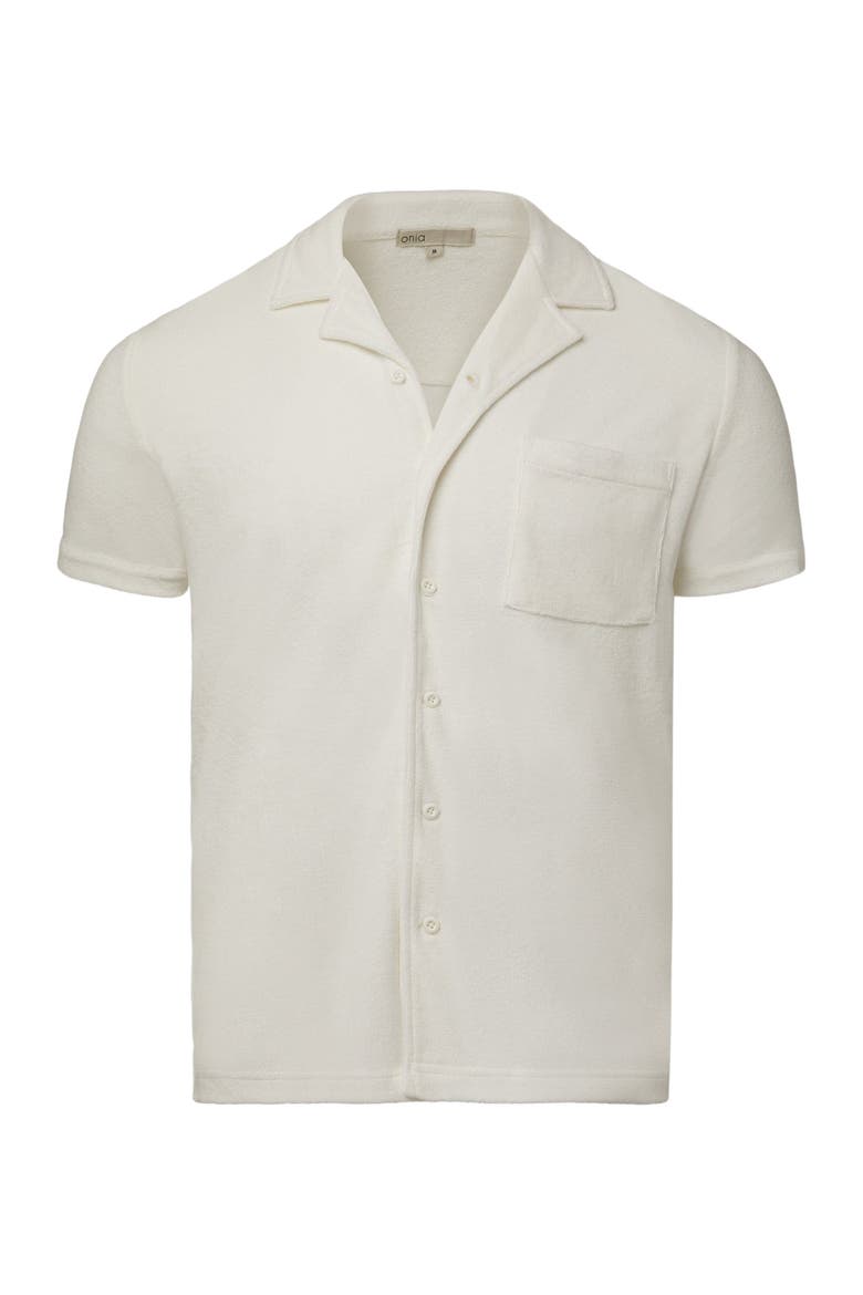 Towel Terry Camp Shirt, Alternate, color, WHITE