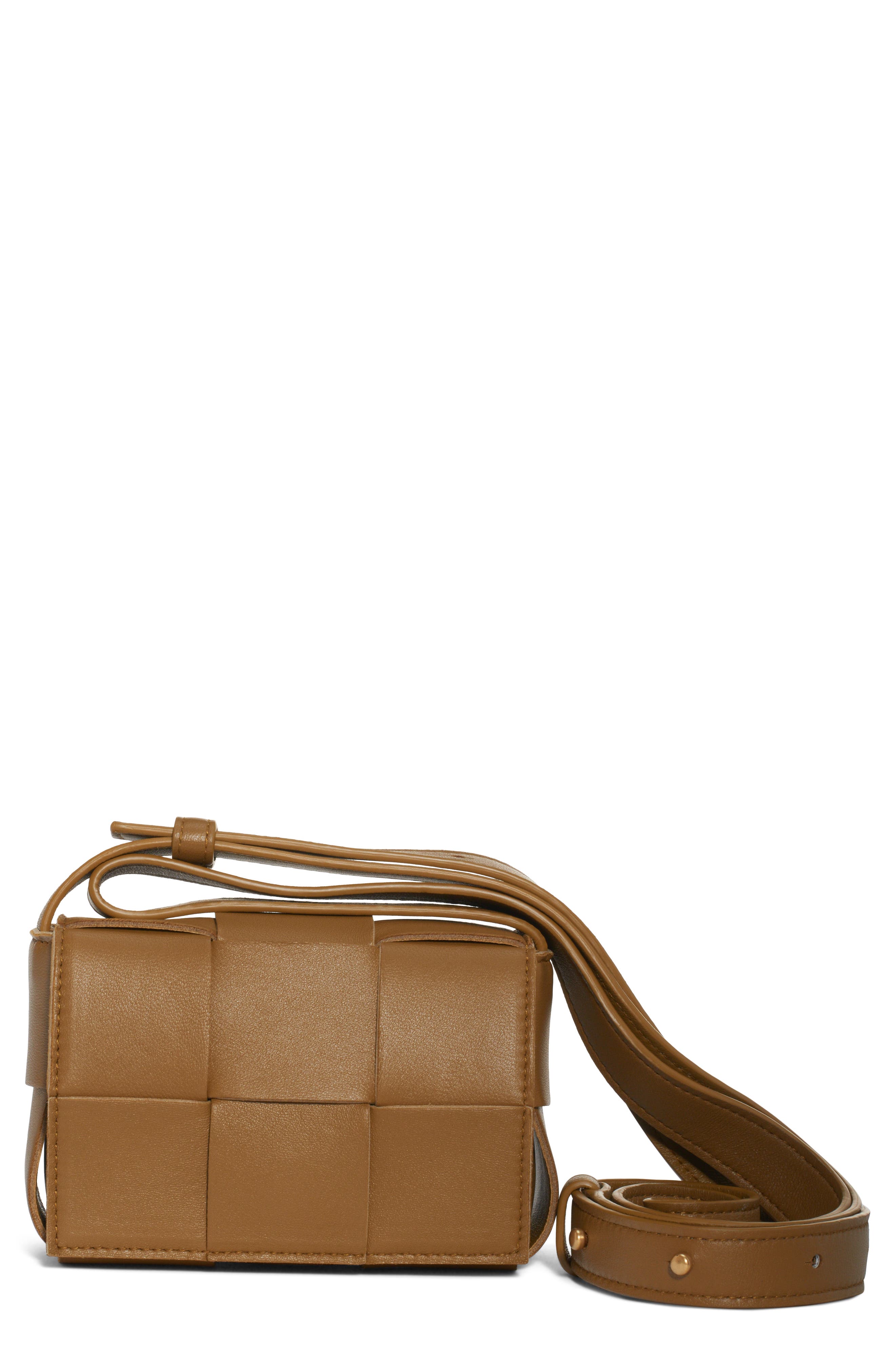 Bottega Veneta Mini Cassette Intrecciato Leather Crossbody Bag, Main, color, 