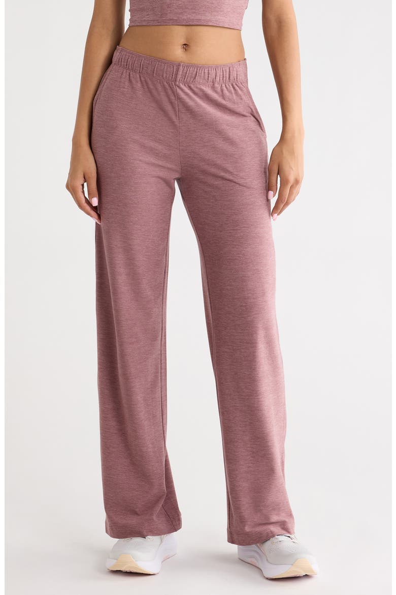 Restore Soft Straight Leg Pull-On Pants, Main, color, PURPLE SHAKE MELANGE
