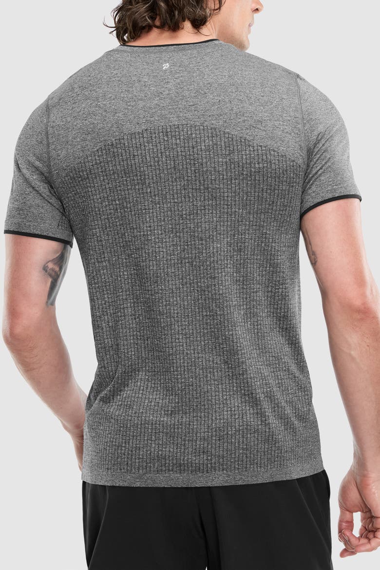 Seamless Melange Tee, Alternate, color, Black