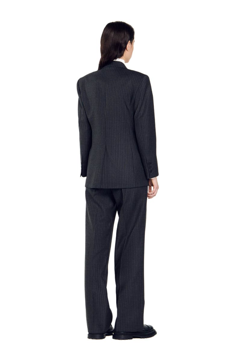 SANDRO Stripy suit jacket, Alternate, color, 