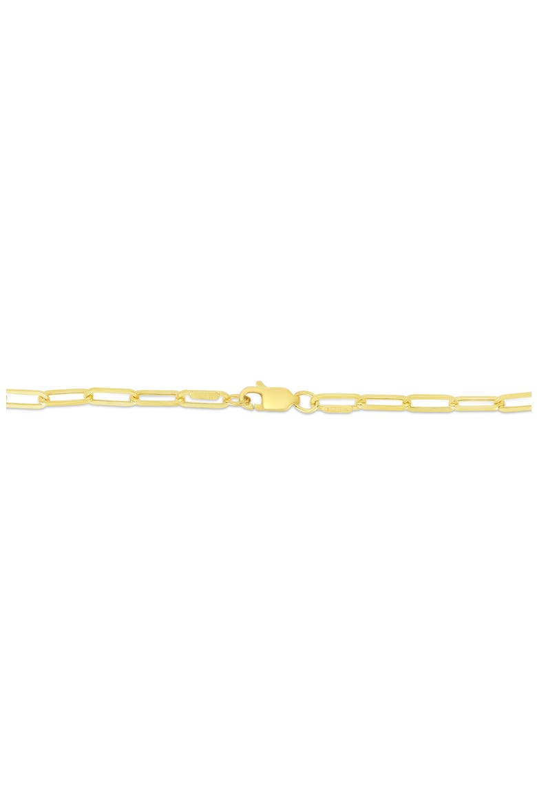 14K Gold Paper Clip Chain Necklace, Alternate, color, GOLD