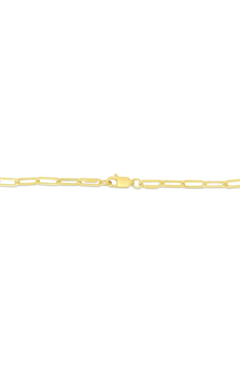 Queen Jewels 14K Gold Paper Clip Chain Necklace, Alternate, color, Gold