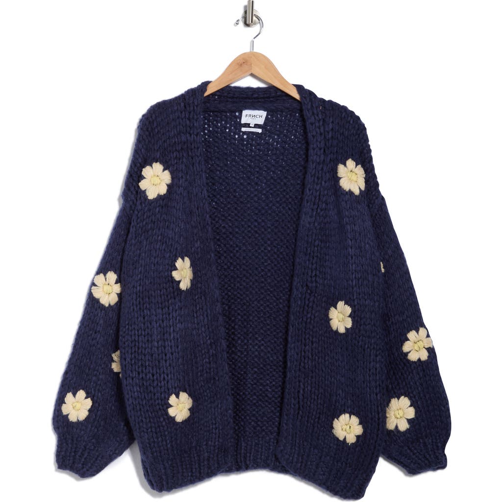 Frnch Taya Floral Embroidered Cardigan In Multi