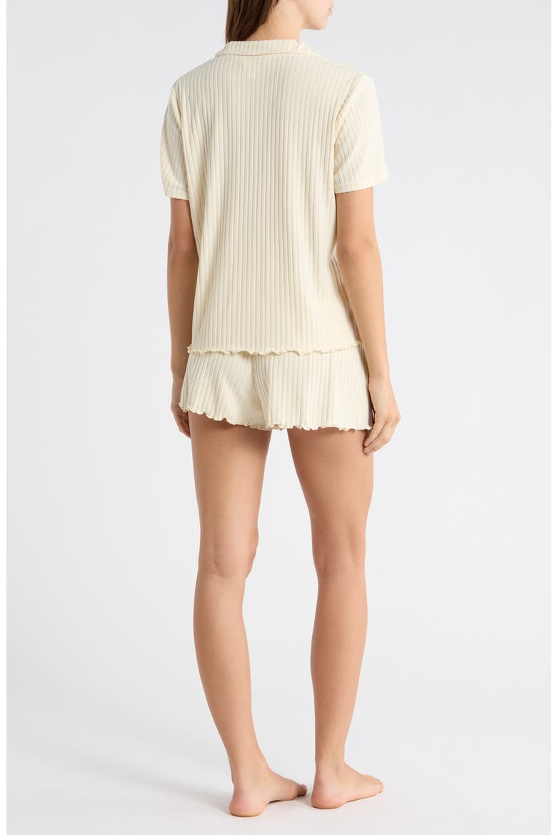 Notched Top Short Pajamas, Alternate, color, SUN WASHED
