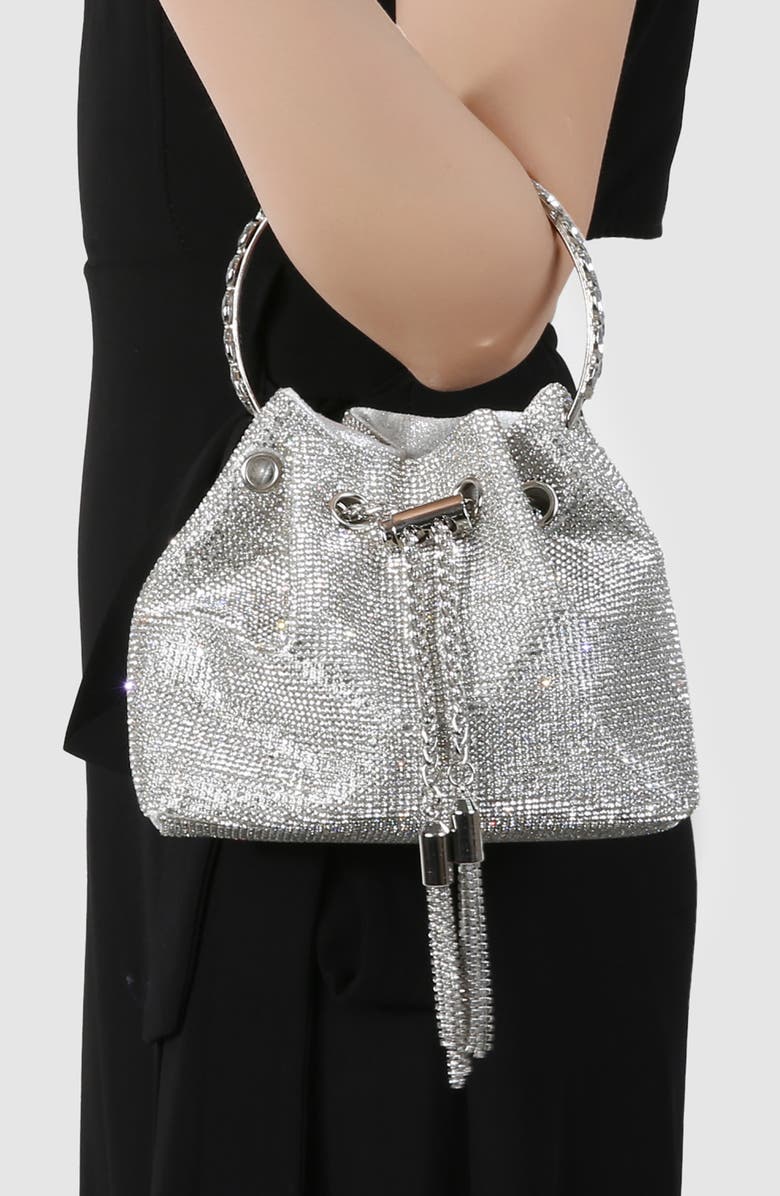 BERNESS Crystal Ring Handle Bag, Alternate, color, Silver