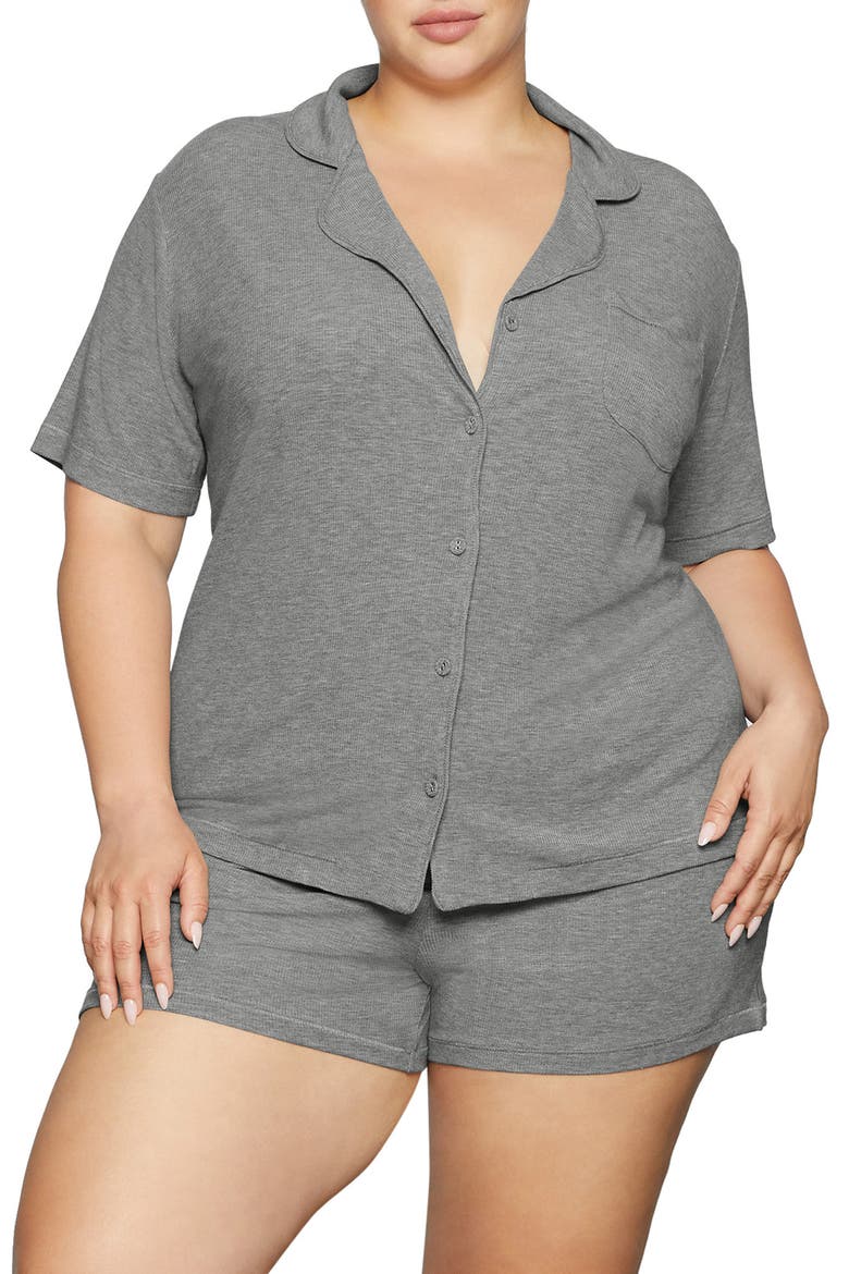 Soft Lounge Short Sleep Set, Main, color, HEATHER GRAY