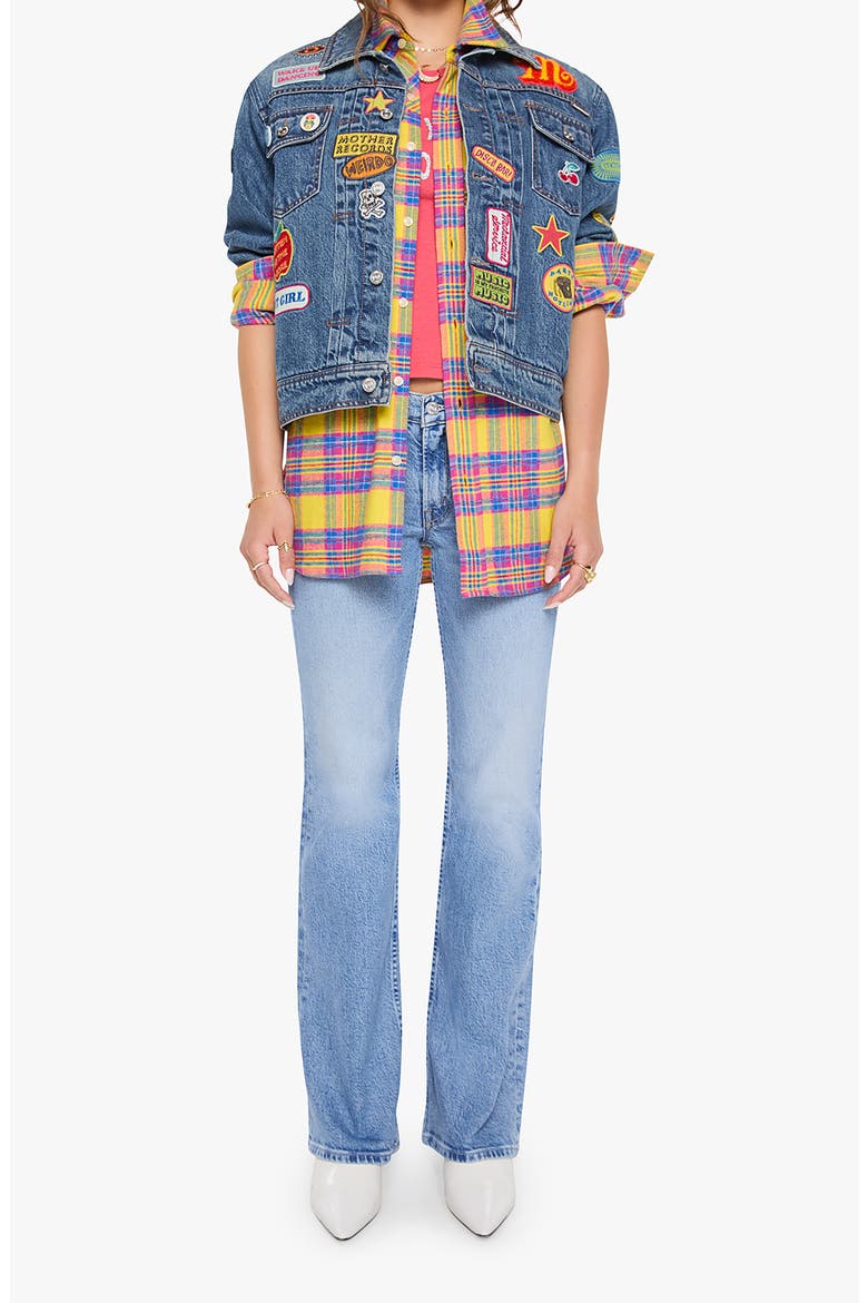The Duo Patched Denim Jacket, Alternate, color, WORLD TOUR
