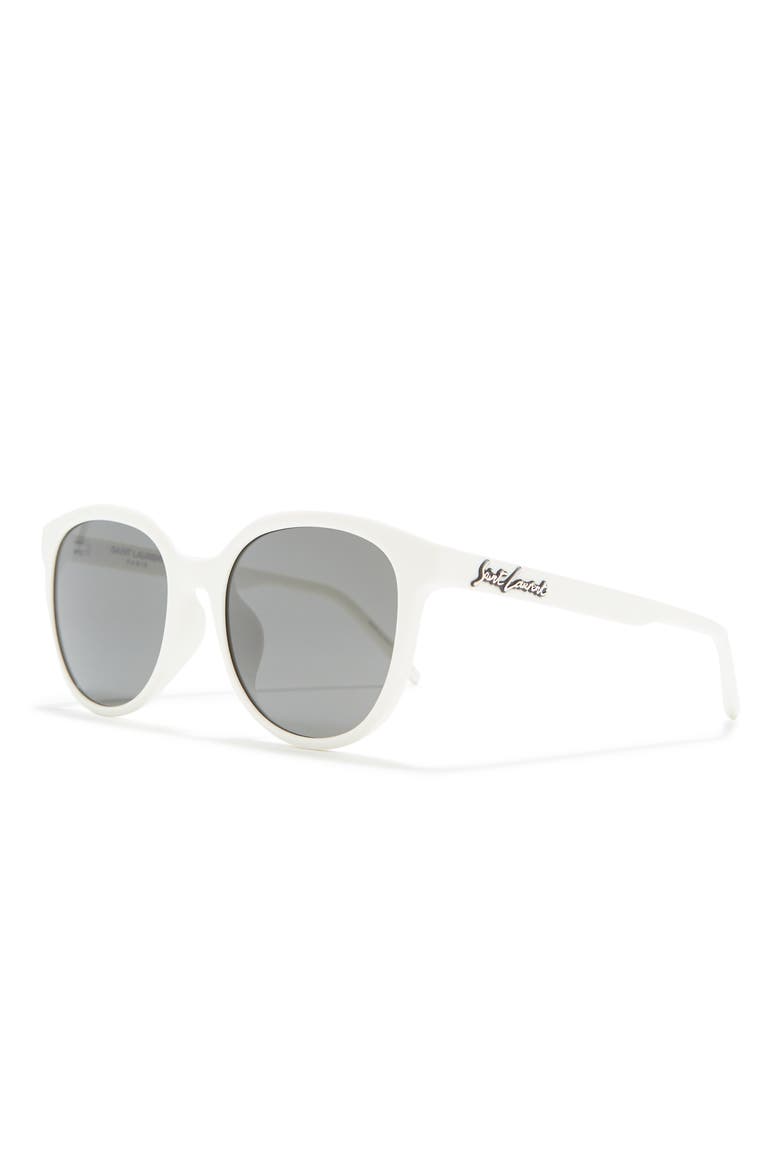 55mm Round Oval Sunglasses, Alternate, color, IVORY IVORY GREY/GRY