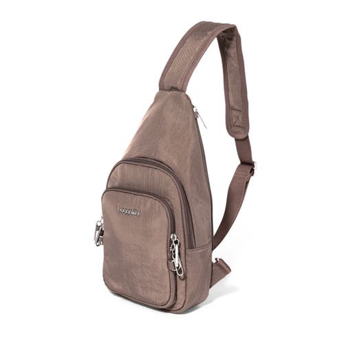 Baggallini Securtex Anti-theft Daytripper Sling Bag In Brown