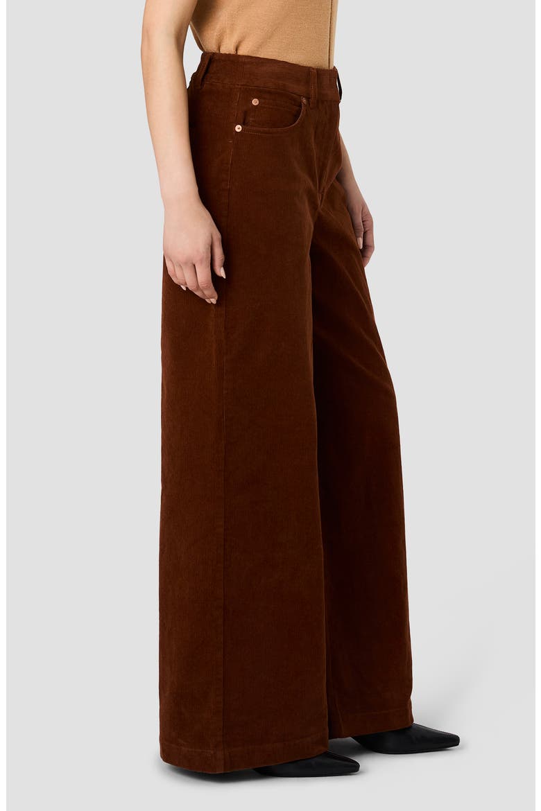 Casey Wide Leg Corduroy Pants, Alternate, color, CHESTNUT BROWN