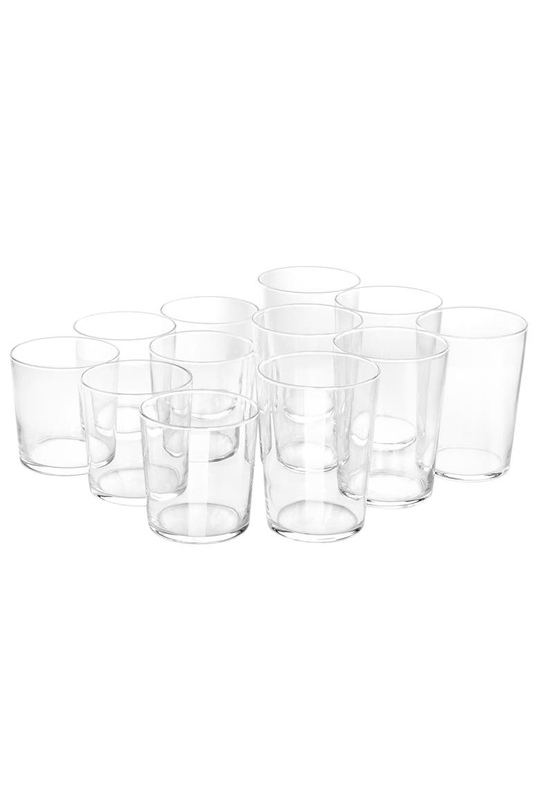 12 Piece Bowey Double Old Fashion and Highball Glassware Set, Alternate, color, Clear