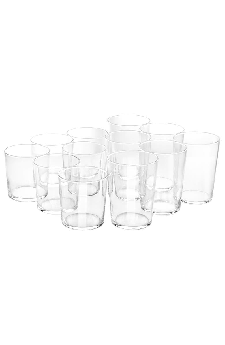 MARTHA STEWART 12 Piece Bowey Double Old Fashion and Highball Glassware Set, Alternate, color, Clear