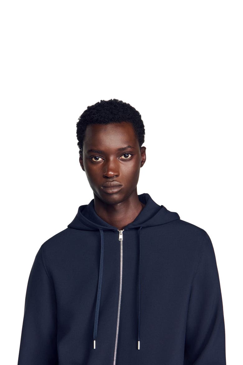 Hooded shirt jacket, Alternate, color, Navy blue