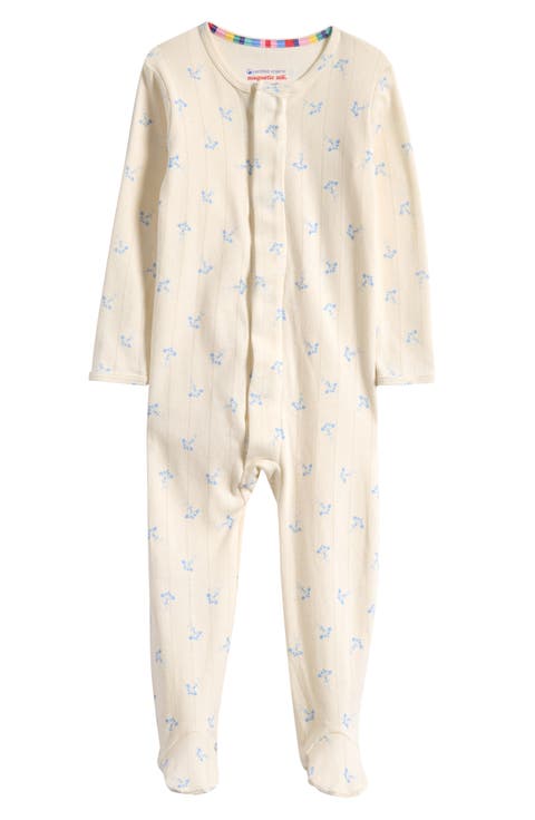 Airplanes Organic Cotton Pointelle Footie (Baby)