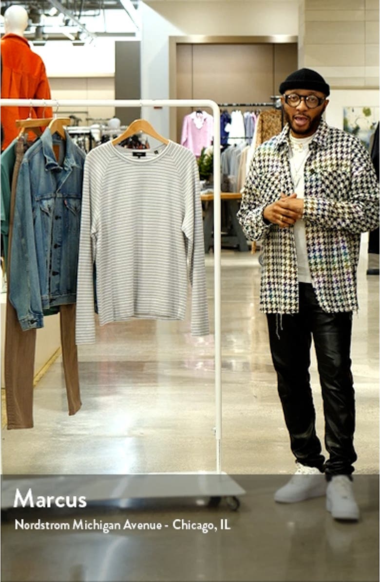 Stripe Raglan Sleeve Linen T-Shirt, sales video thumbnail