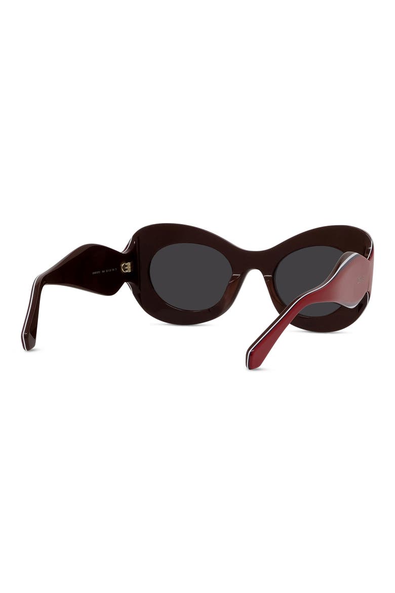 Signature 52mm Cat Eye Sunglasses, Alternate, color, SHINY RED / SMOKE