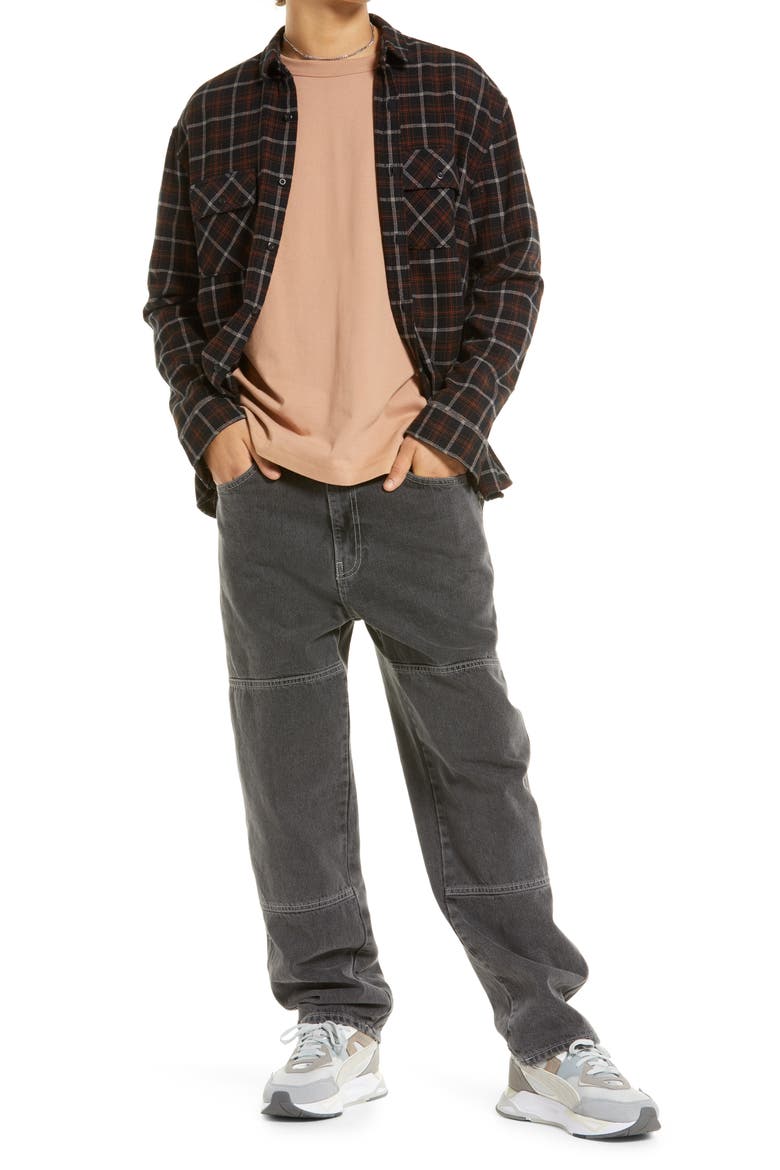 Long Sleeve Crewneck T-Shirt, Alternate, color, TAN PRALINE