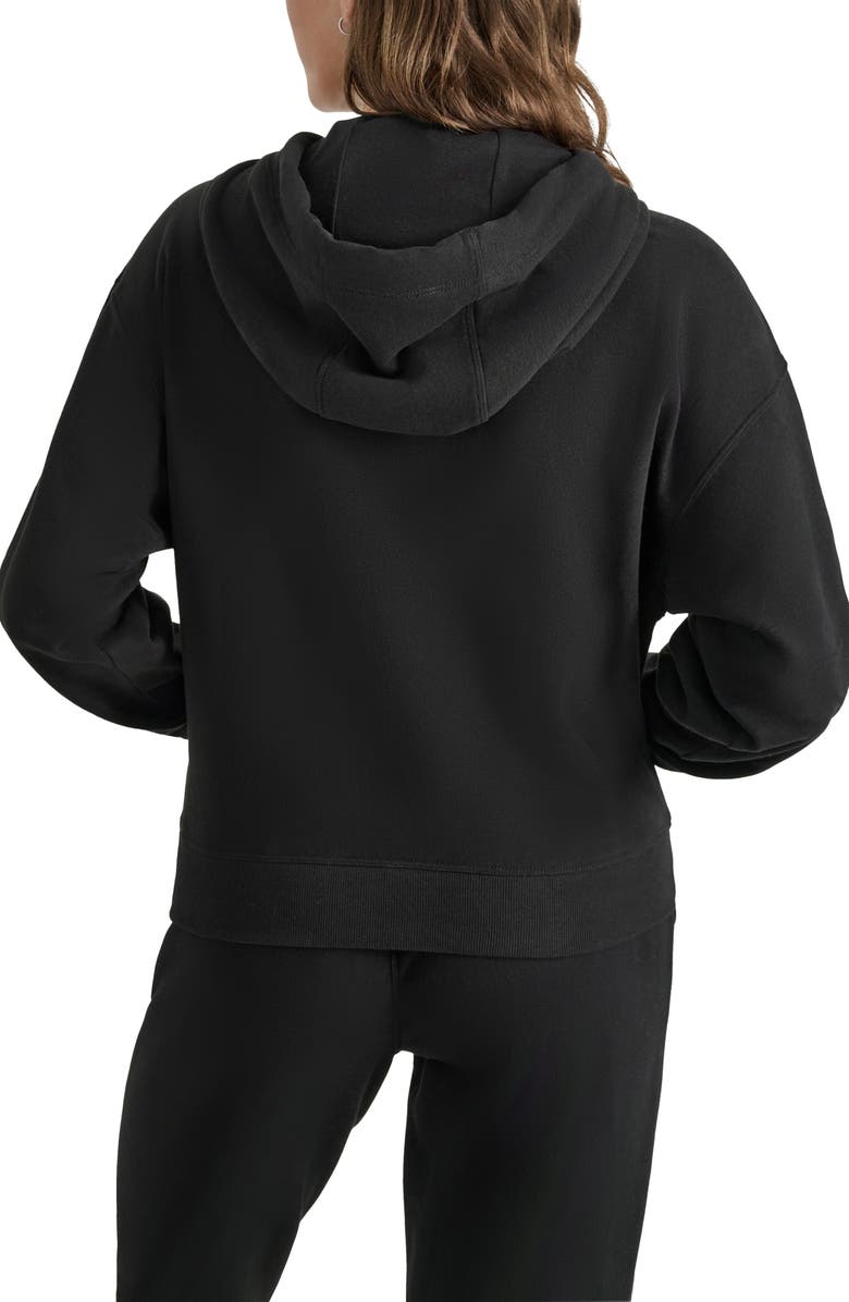 DKNY Varsity Embroidered Logo Fleece Hoodie, Alternate, color, 