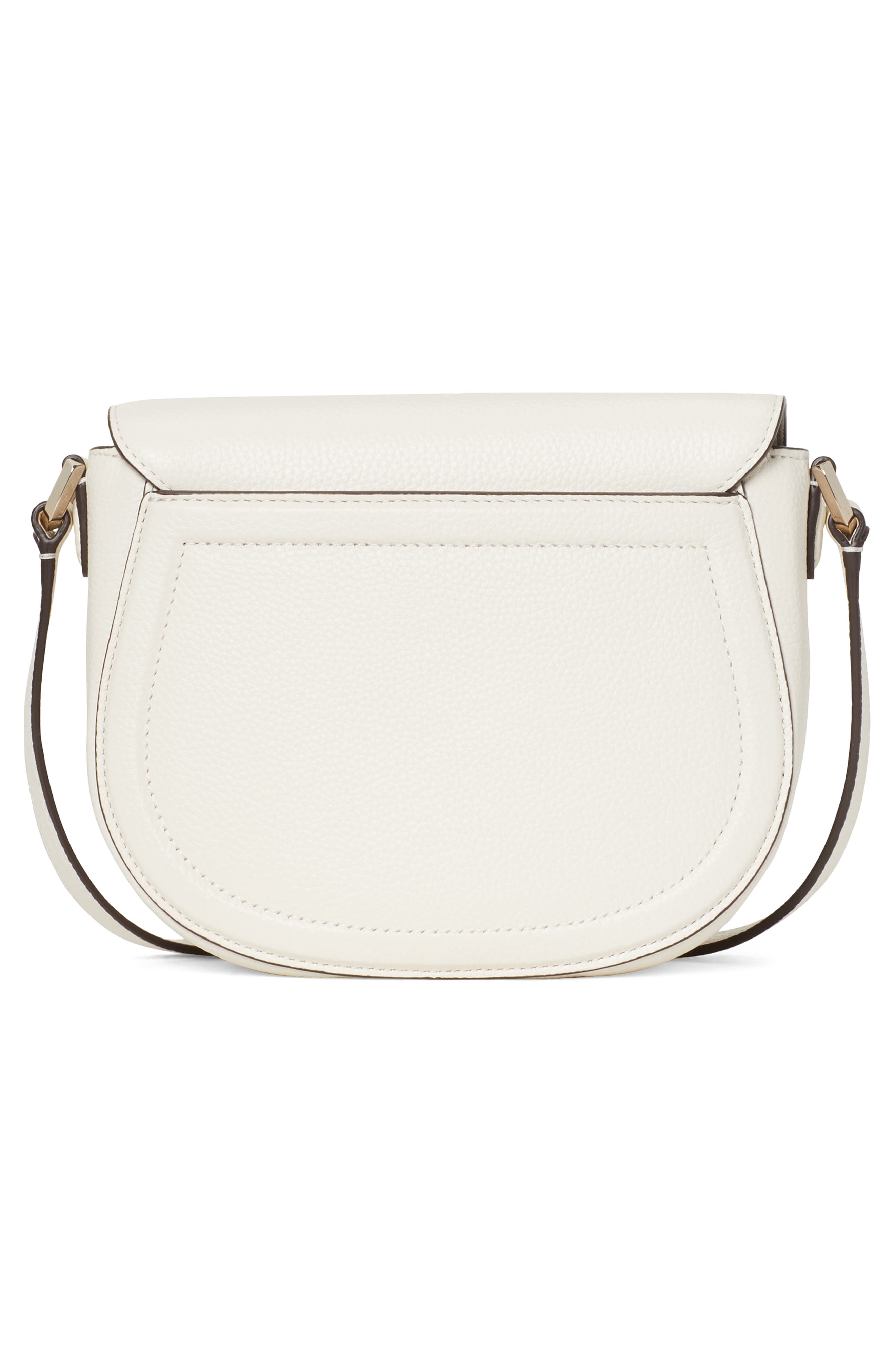 knott medium leather saddle bag, Alternate, color, PARCHMENT