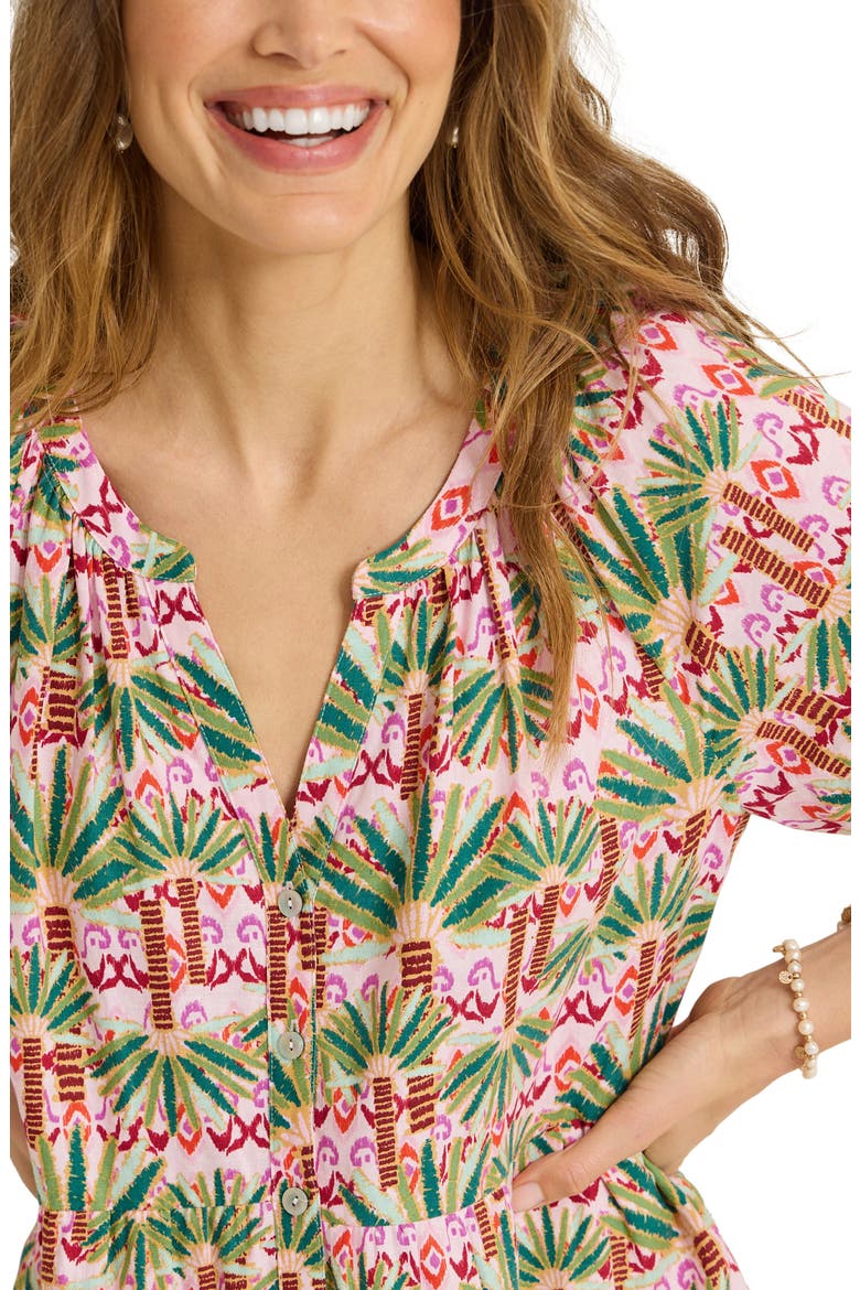 Palm Pointe Tiered Shirtdress, Alternate, color, SUGAR PINK