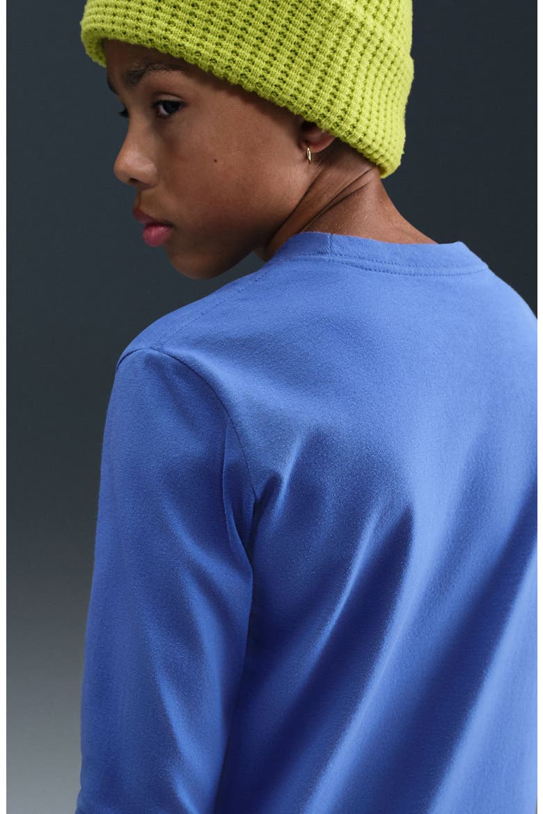 Kids' Football Long Sleeve Graphic T-Shirt, Alternate, color, COMET BLUE