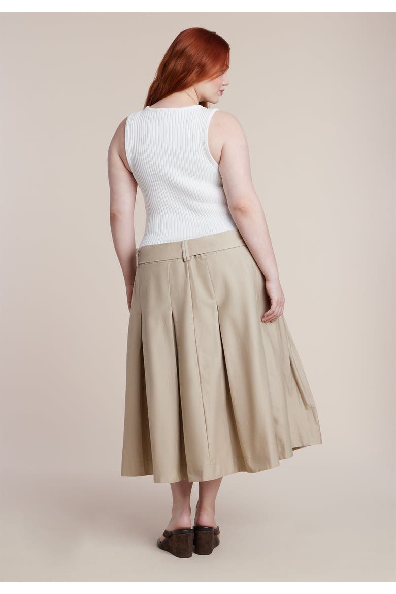 Combo Dress With Belt, Alternate, color, CREAM AND ECRU