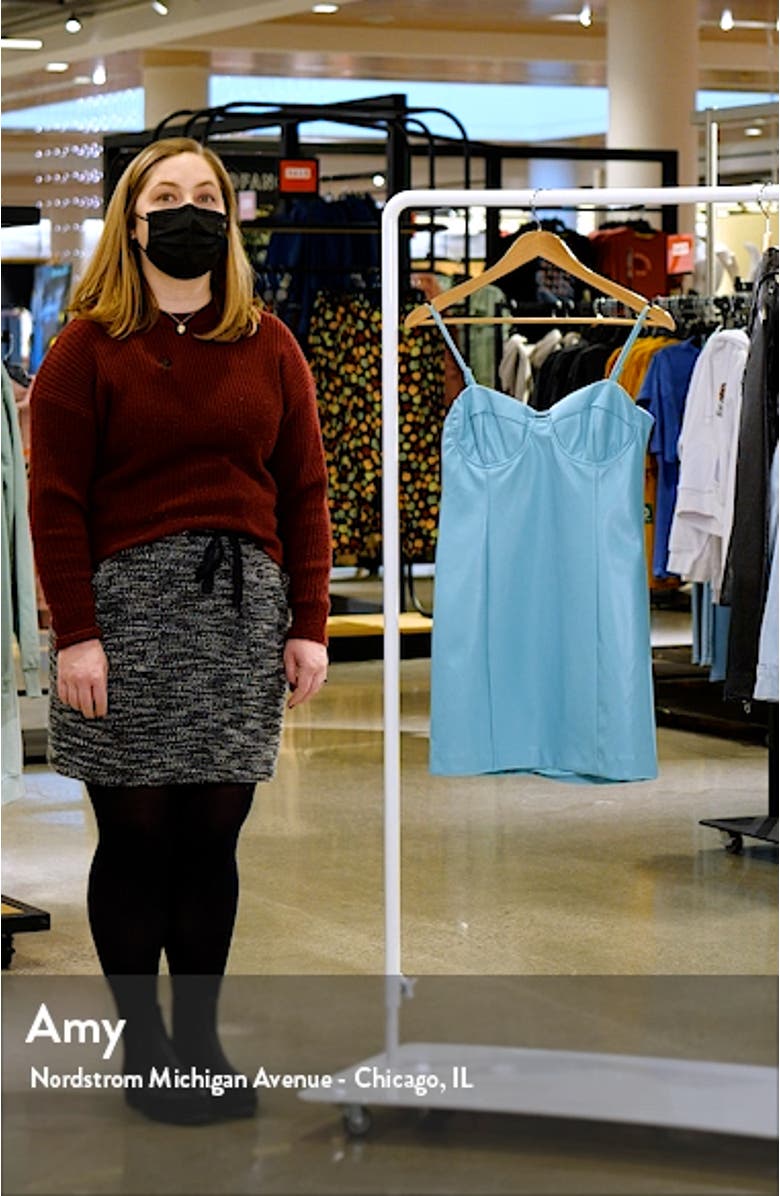 Sibella Sleeveless Faux Leather Minidress, sales video thumbnail