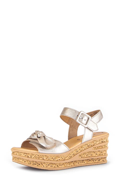 Gabor 44.653 Platform Wedge Sandal In Puder