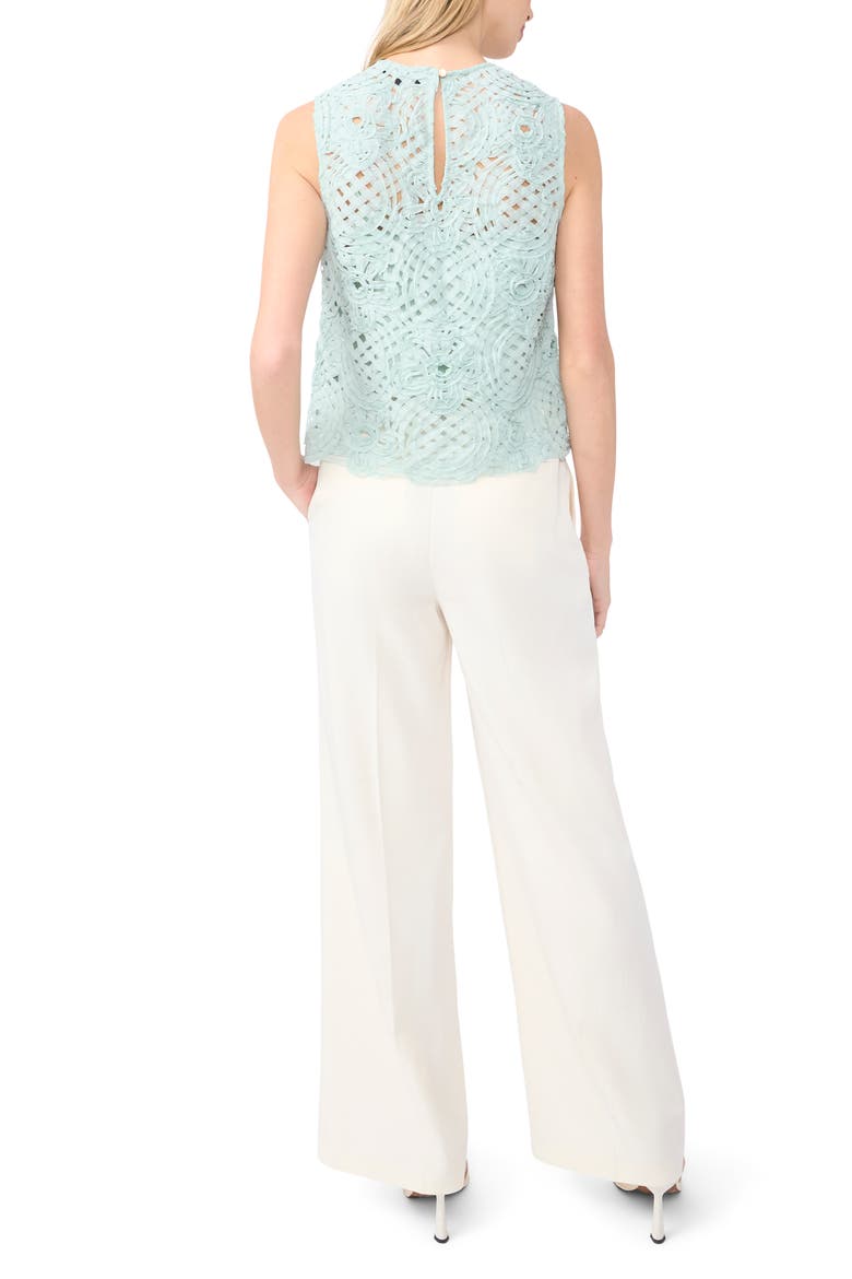Hazel Sheer Lace Shell, Alternate, color, MELLOW MINT