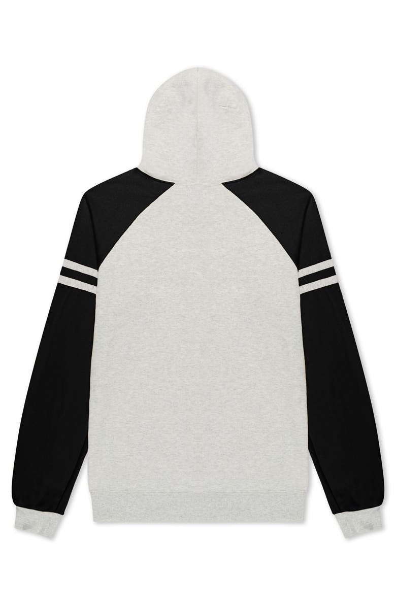 Dalix Mens Astronaut Varsity Midweight Hooded, Alternate, color, Oatmeal Indigo