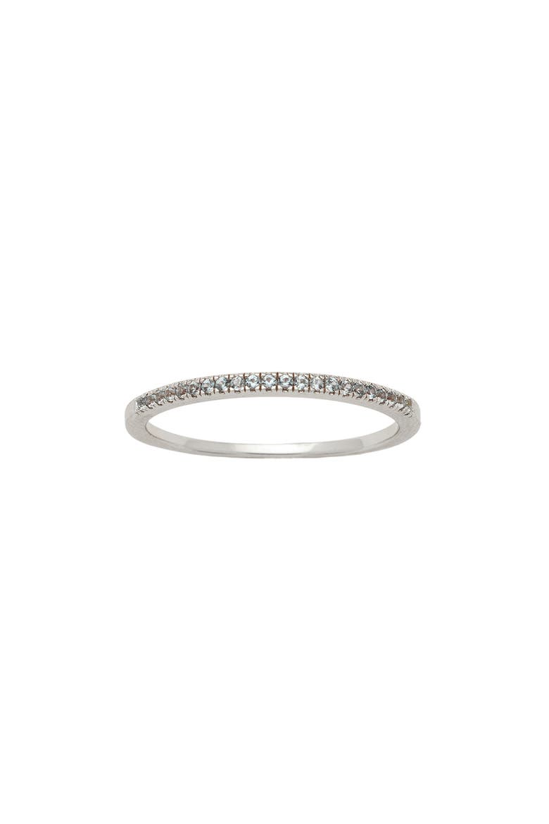 Birthstone Stacking Ring, Main, color, SILVER MARCH