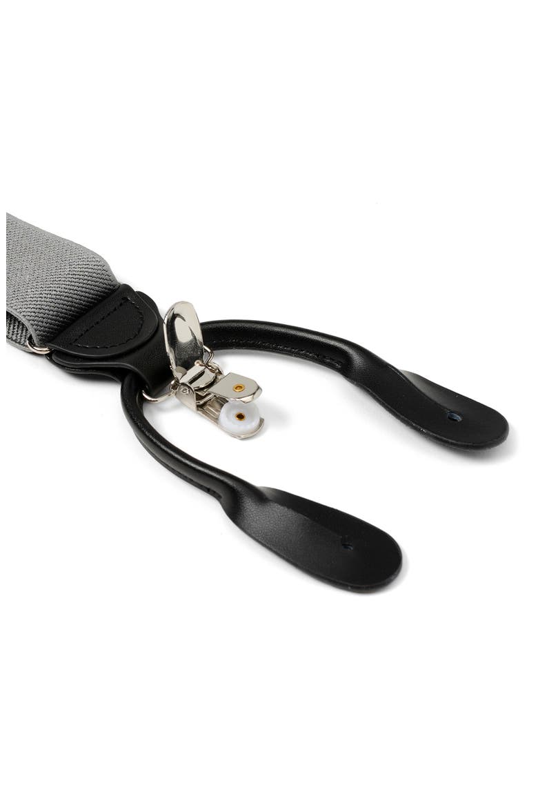 Black Clip/Button Suspenders, Alternate, color, GRAY