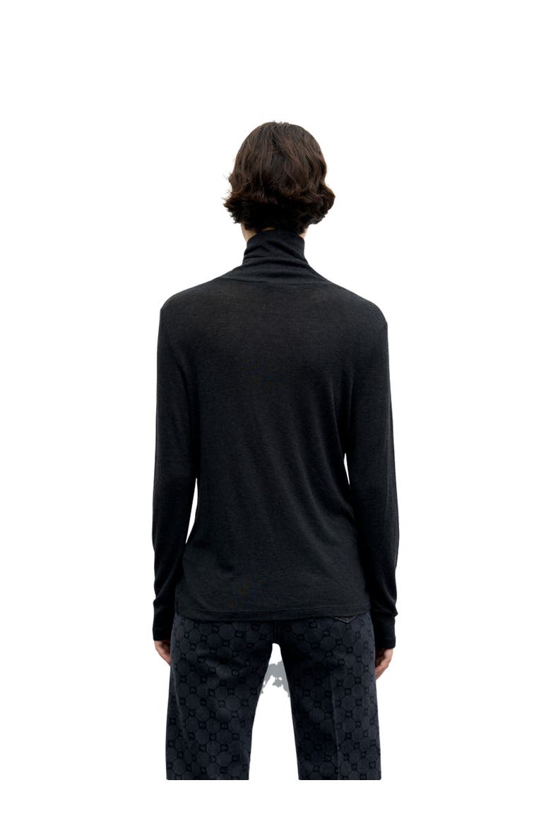 Reine Roll Neck Merino Wool Sweater, Alternate, color, Charcoal