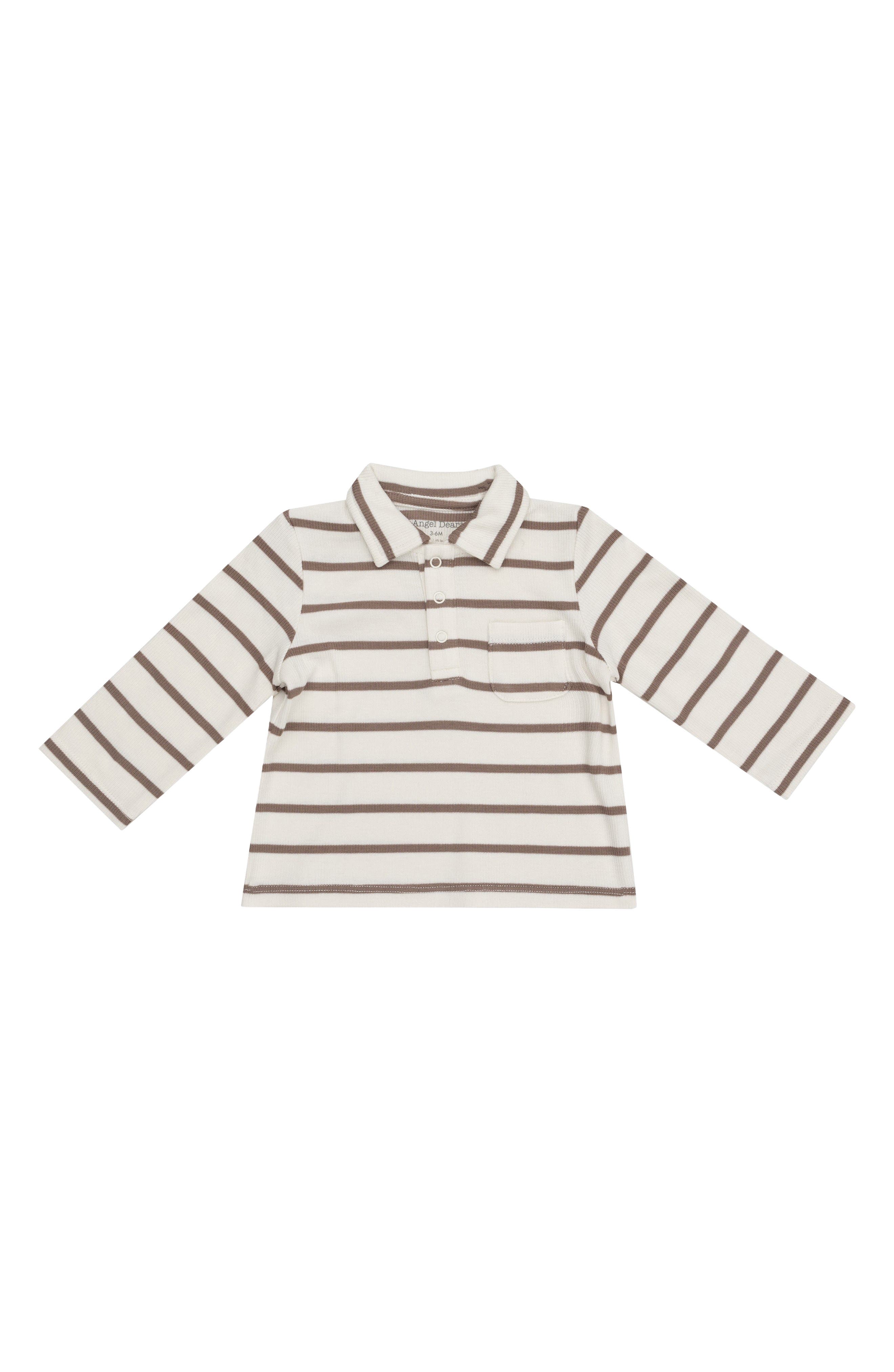 Angel Dear Stripe Long Sleeve Polo