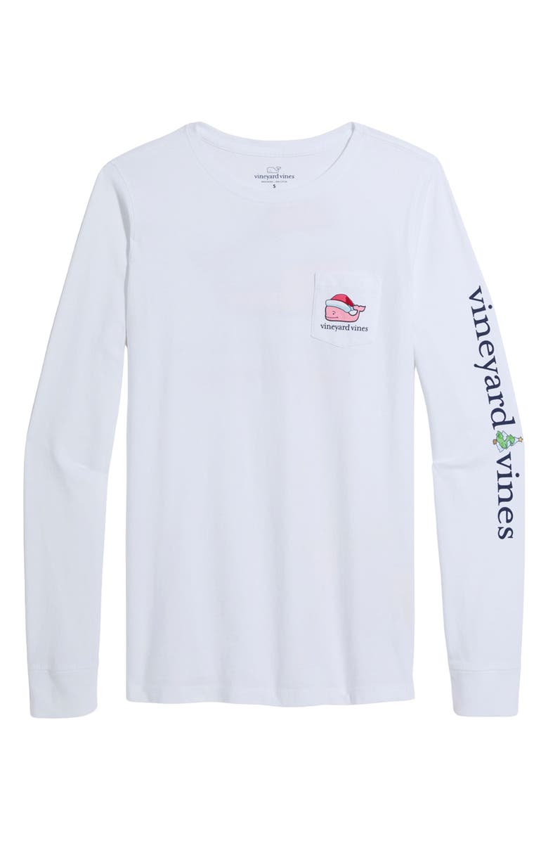 vineyard vines Santa Whale Cotton Graphic T-Shirt, Main, color, 