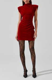 ASTR the Label Ila Cap Sleeve Velvet Minidress